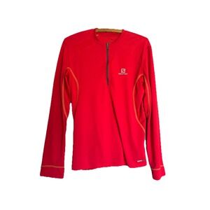 Salomon Mens Small Racing Jersey Technical Shirt Pullover Base Layer Ski Cycling